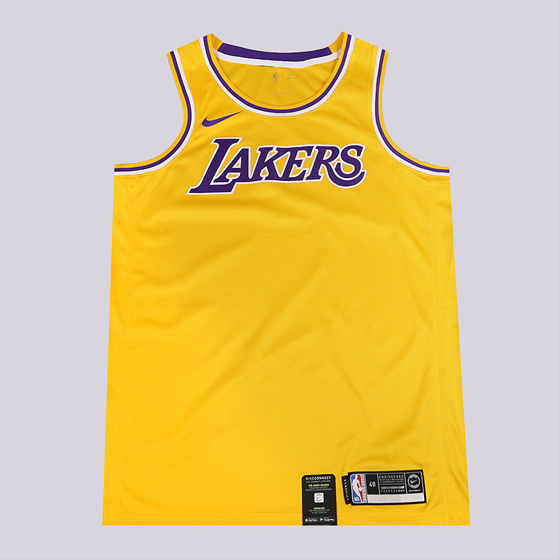 мужская желтая майка Nike Los Angeles Lakers Icon Edition Swingman AA7100-728 - цена, описание, фото 1